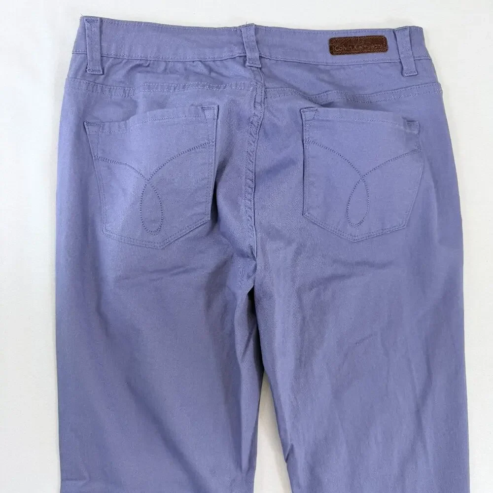 Calvin Klein Jeans Women 29/8 Ultimate Skinny Lavender Purple Colored Denim Pant